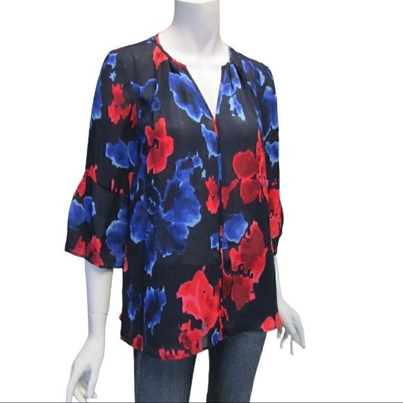 Michael Kors Print 3/4 Sleeve Blouse - Picture 1 of 4